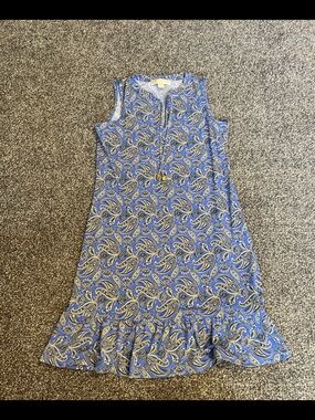 Michael Kors Blue and Yellow Paisley Blouse